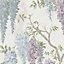 Laura Ashley Pale iris Wisteria Smooth Wallpaper Sample