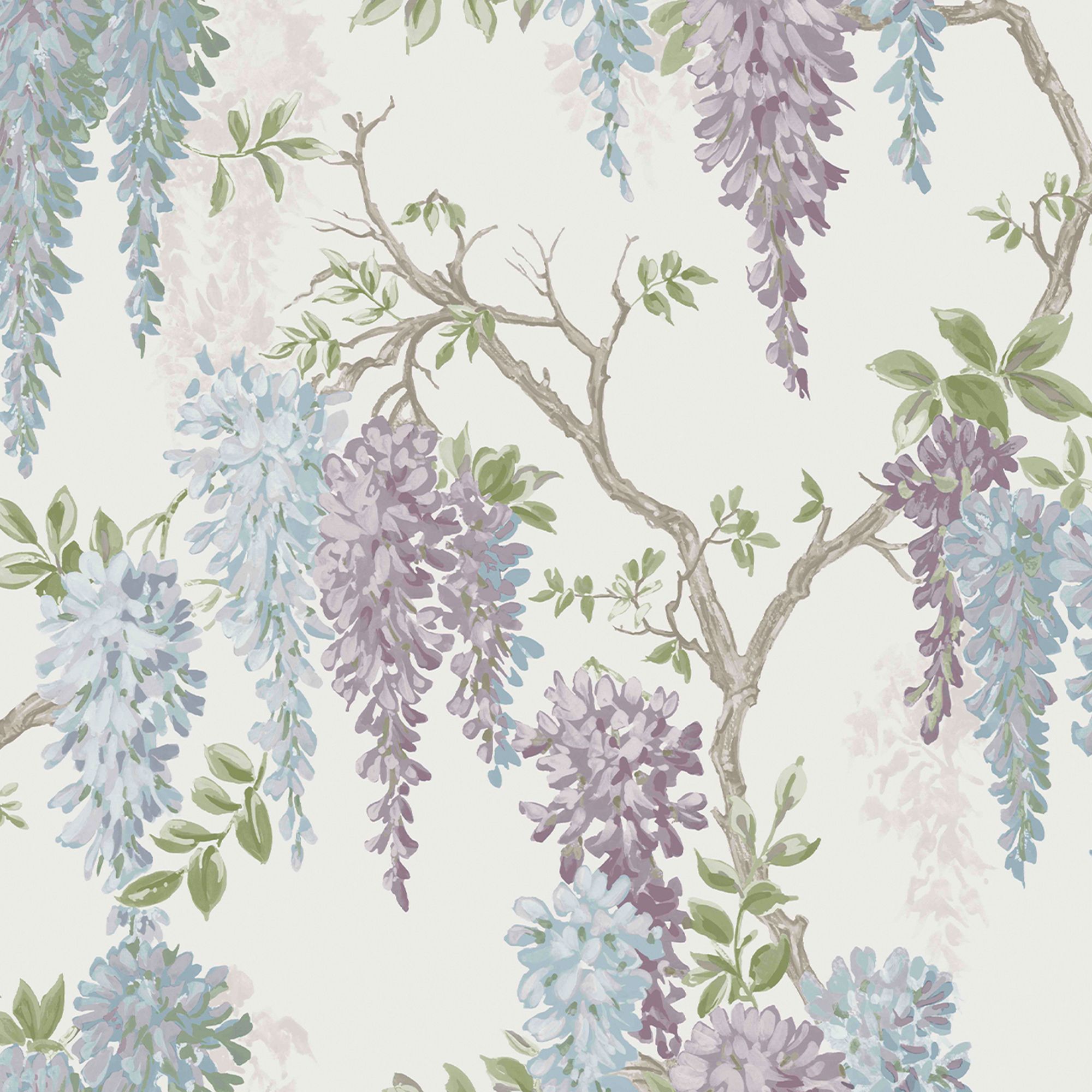 Laura Ashley Pale iris Wisteria Smooth Wallpaper