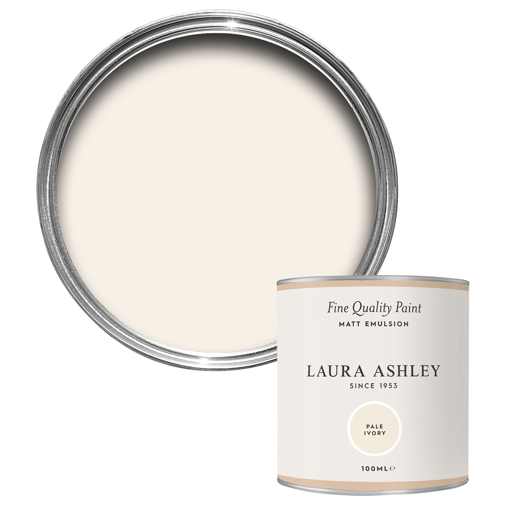 Laura Ashley Pale Ivory Matt Emulsion paint, 100ml