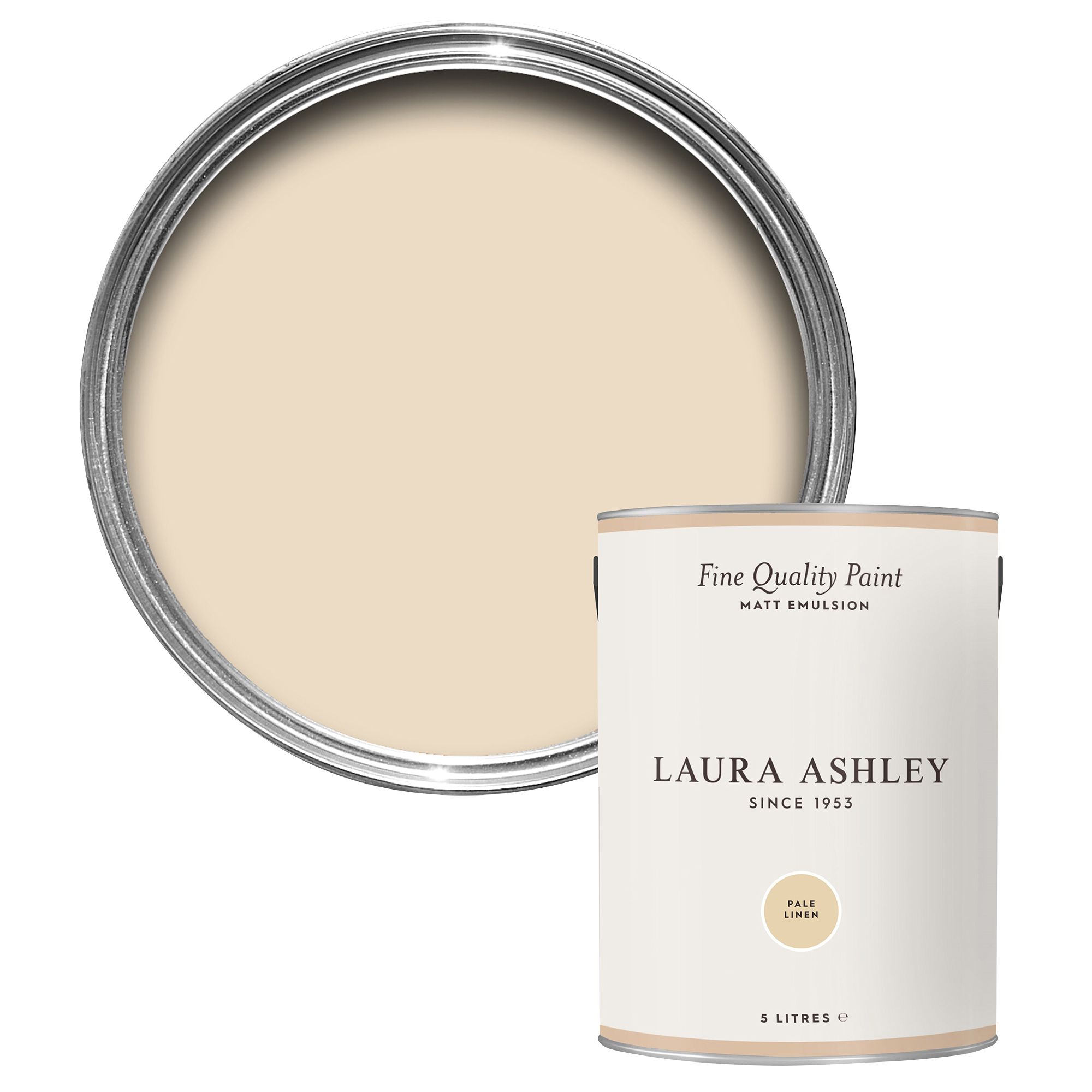 Laura Ashley Pale Linen Matt Emulsion paint, 5L DIY at B&Q