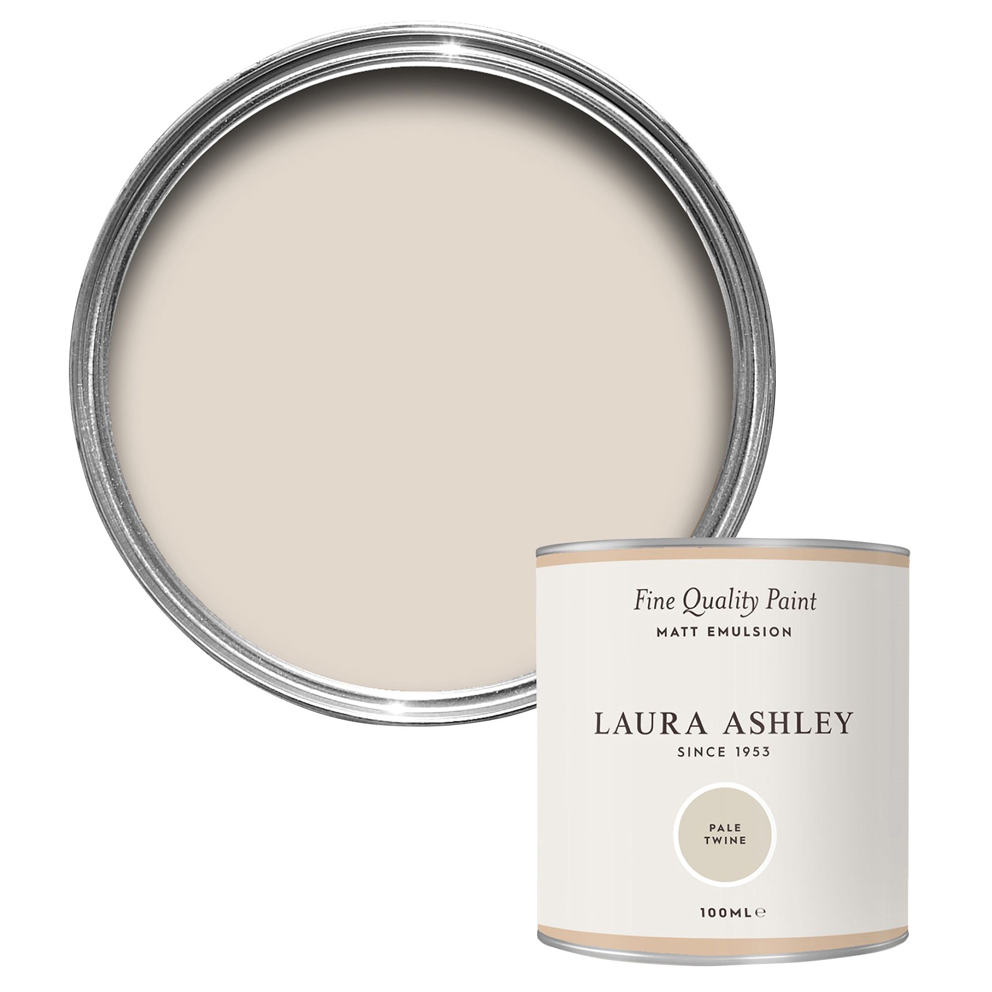 Laura Ashley Pale Twine Matt Emulsion paint, 100ml