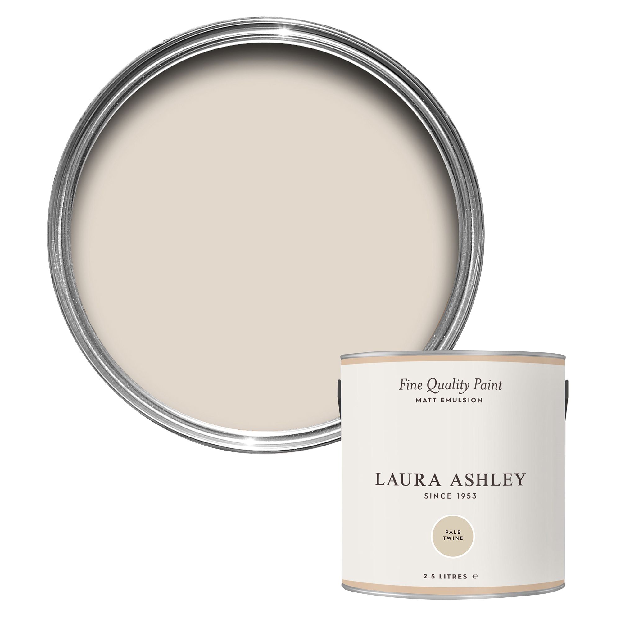 Laura Ashley Pale Twine Matt Emulsion paint, 2.5L