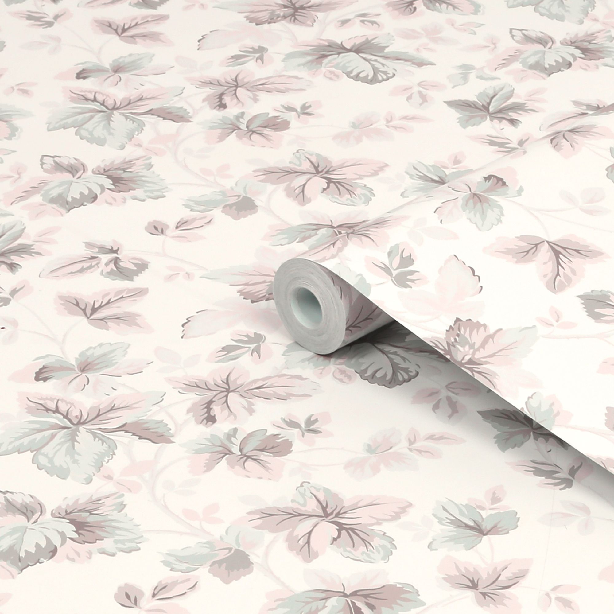 Laura Ashley Patterned Natural Leaves Smooth Wallpaper Sample