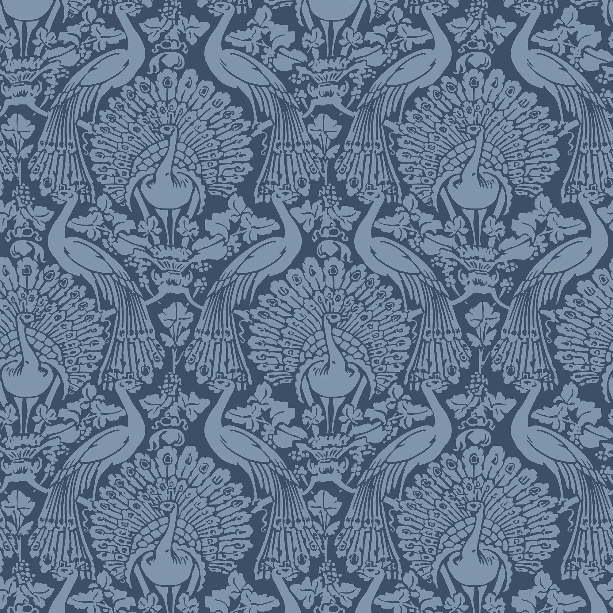 Laura Ashley Peacock Damask Dusky seaspray Damask Smooth Wallpaper