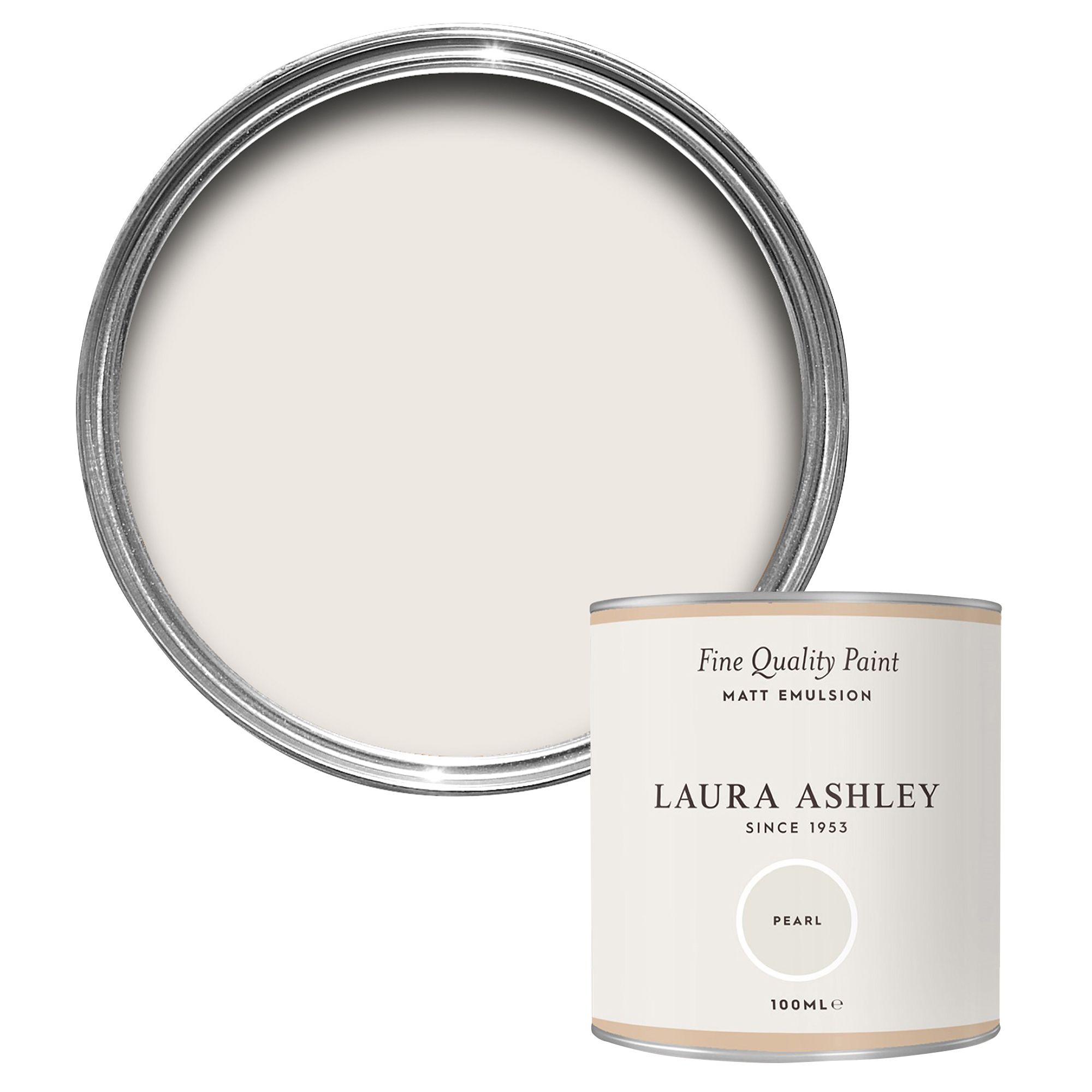 Laura Ashley Pearl Matt Emulsion paint, 100ml Tester pot | DIY at B&Q