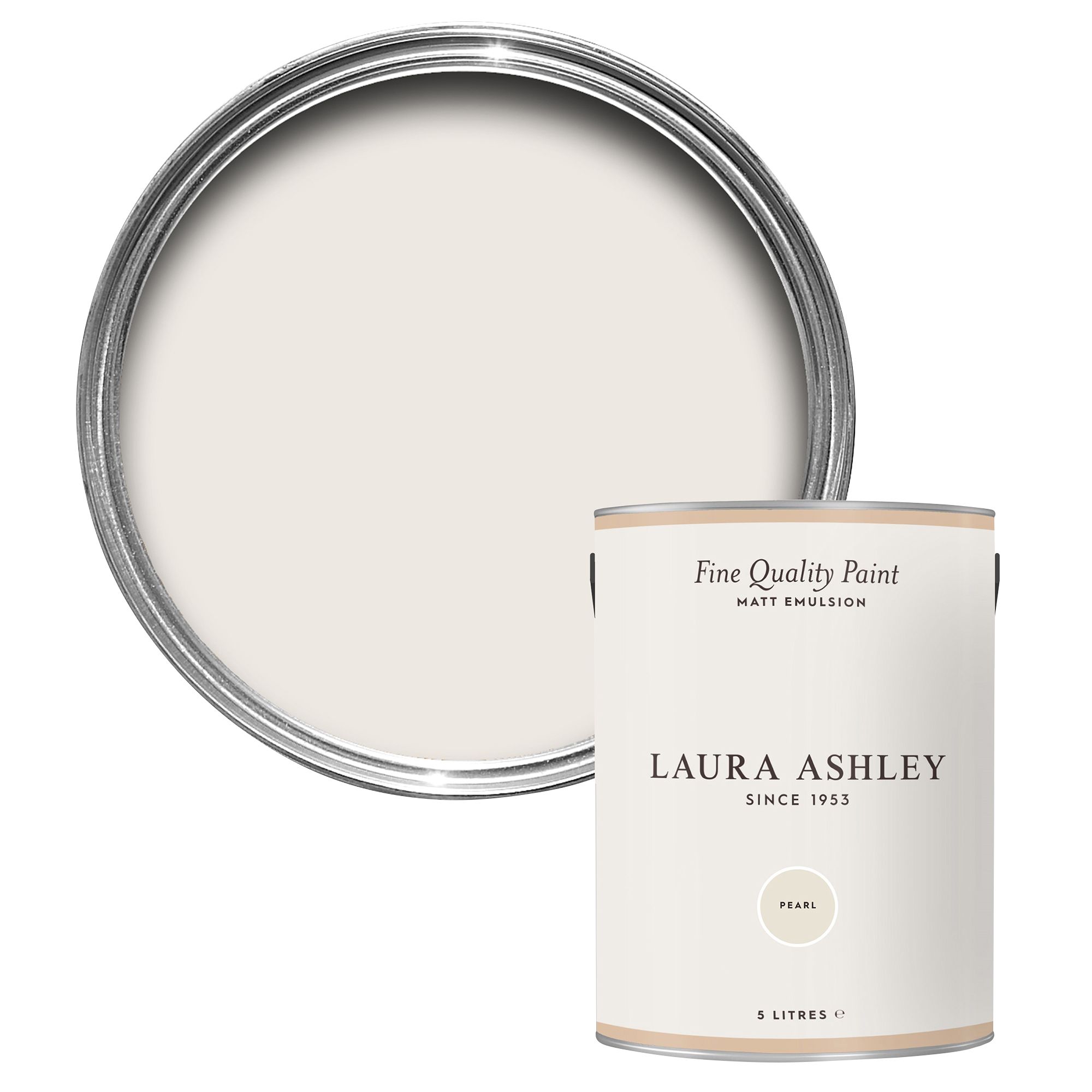 Laura Ashley Pearl Matt Emulsion paint, 5L | DIY at B&Q