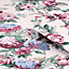 Laura Ashley Pembrey Hazelnut Floral Smooth Wallpaper Sample