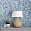 Laura Ashley Picardie Blue Sky Floral Smooth Wallpaper