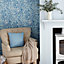 Laura Ashley Picardie Blue Sky Floral Smooth Wallpaper