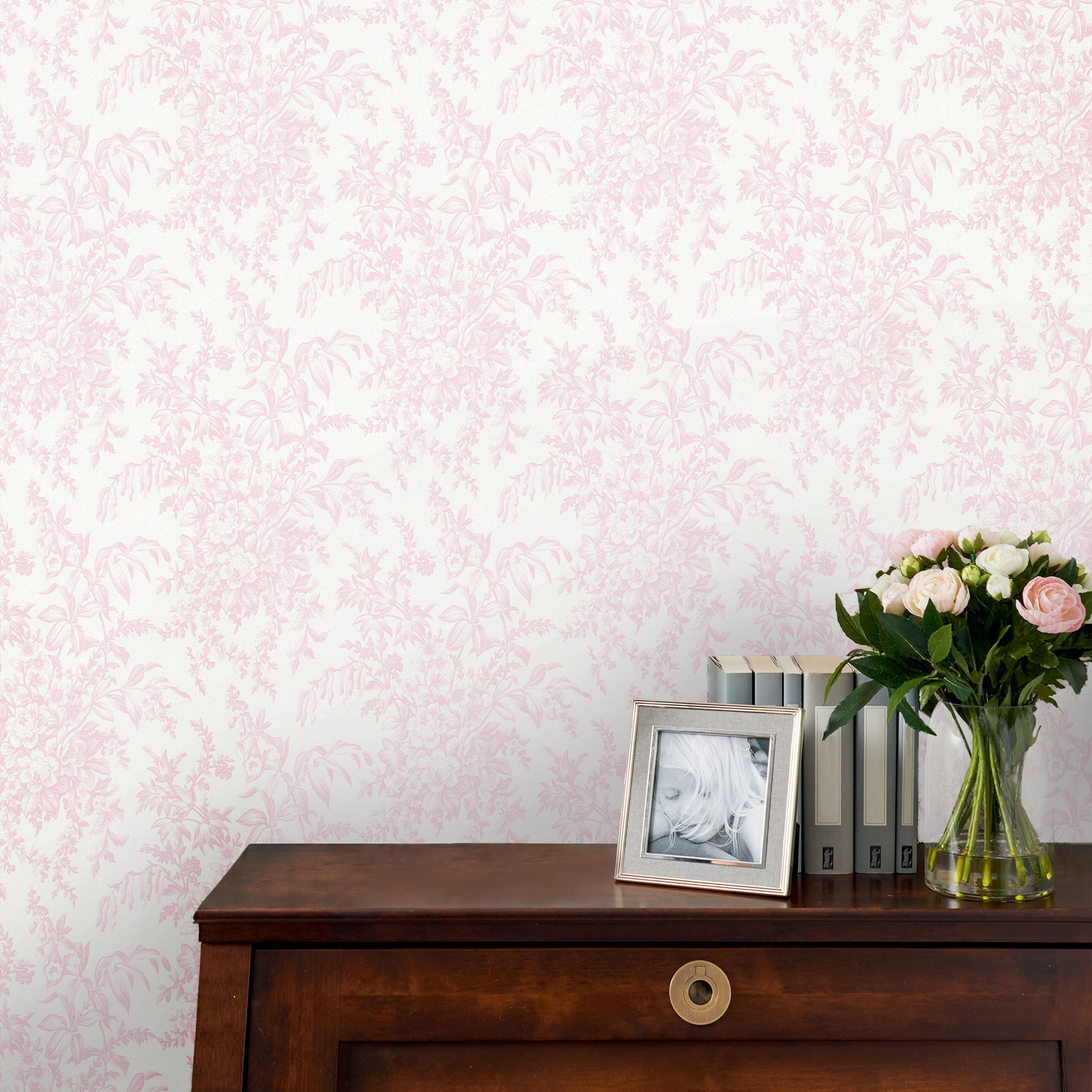 Laura Ashley Picardie Petal Floral Smooth Wallpaper Sample