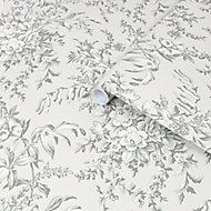 Laura Ashley Picardie Sage Floral Smooth Wallpaper