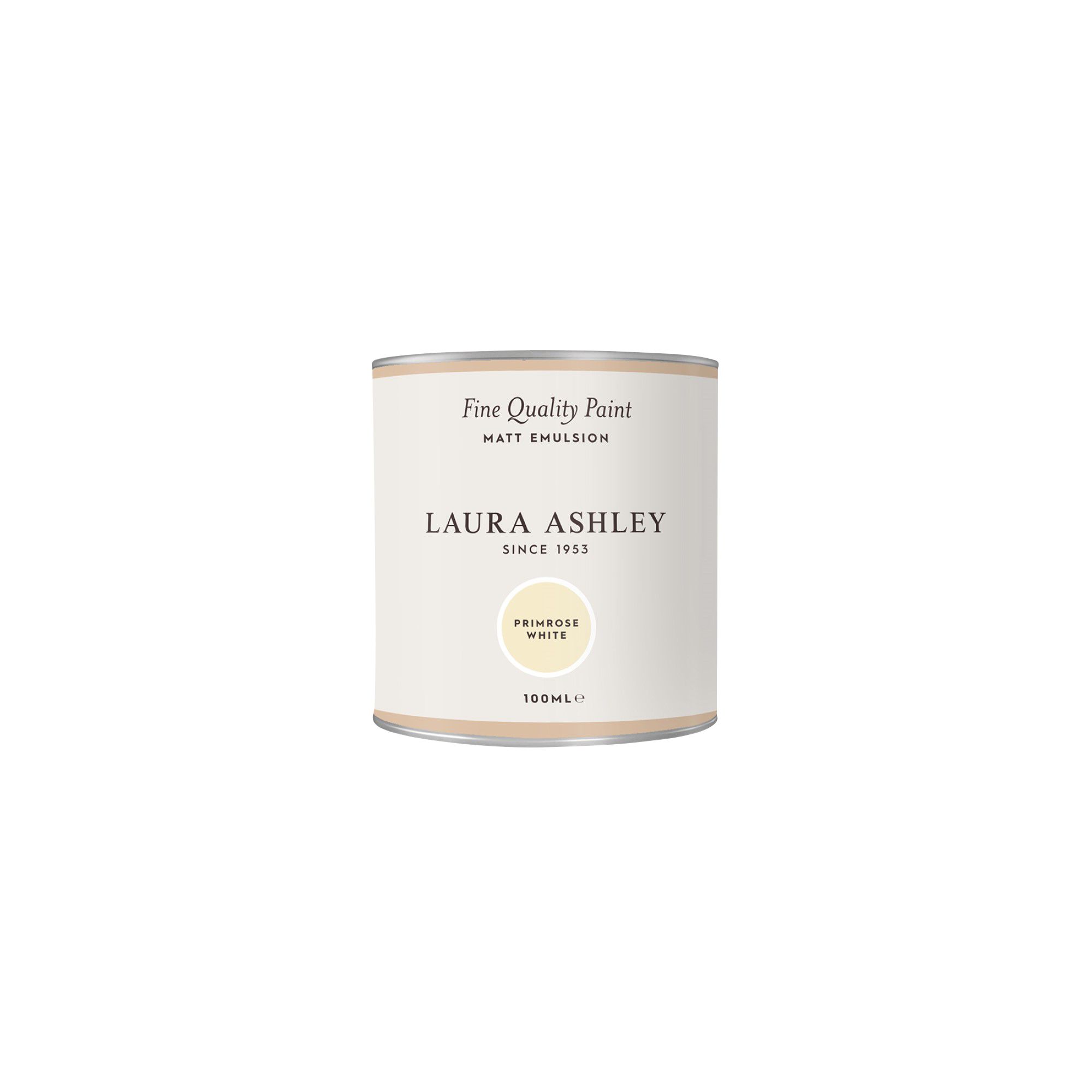 Laura Ashley Primrose White Matt Emulsion paint, 100ml