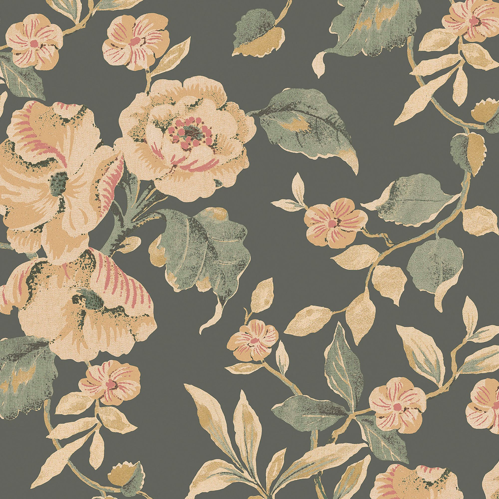 Serviette de toilette fleurs jardin oriental bleu pétrole, blanc Laura Ashley | La Redoute