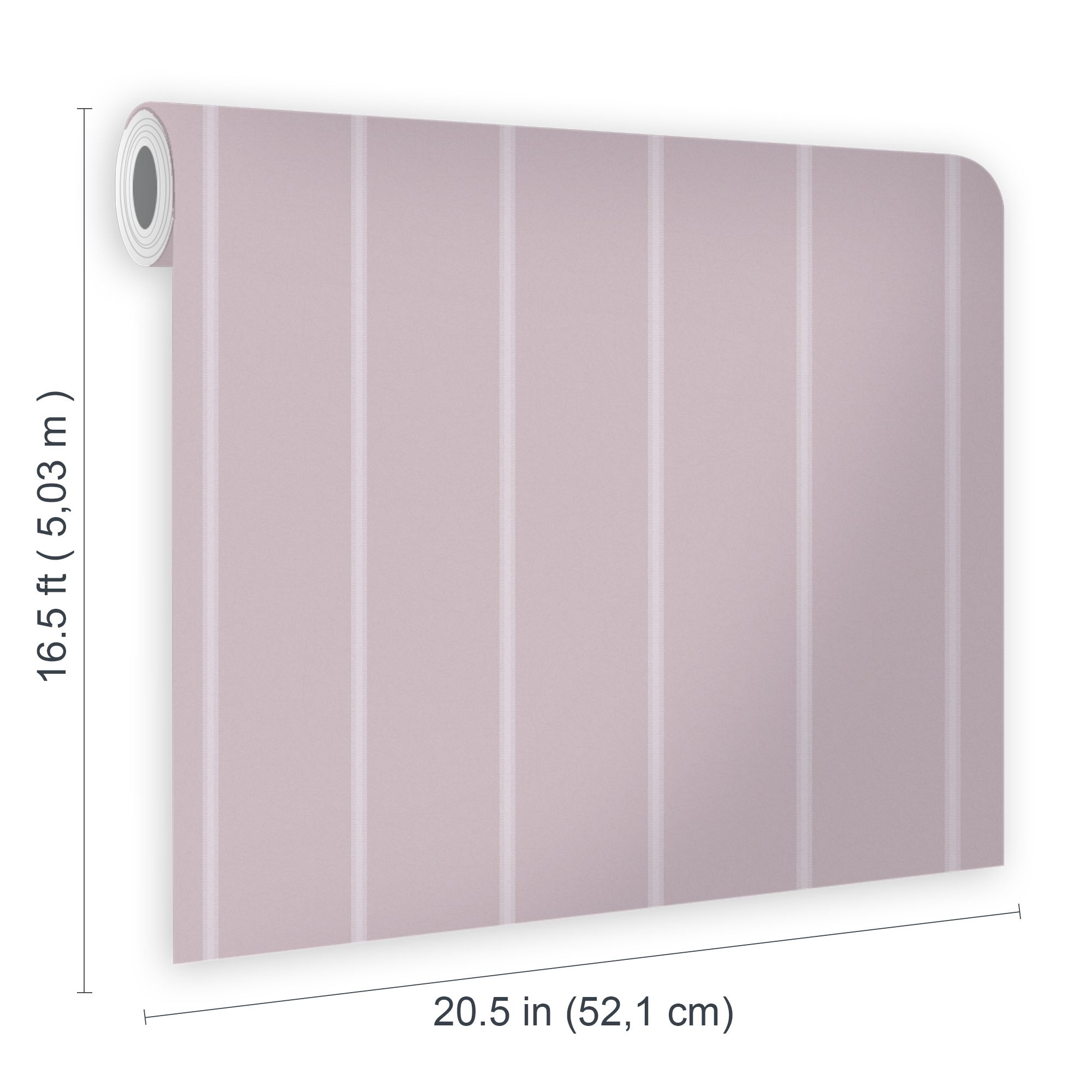 Laura Ashley Saltram Amethyst Stripe Smooth Wallpaper Sample