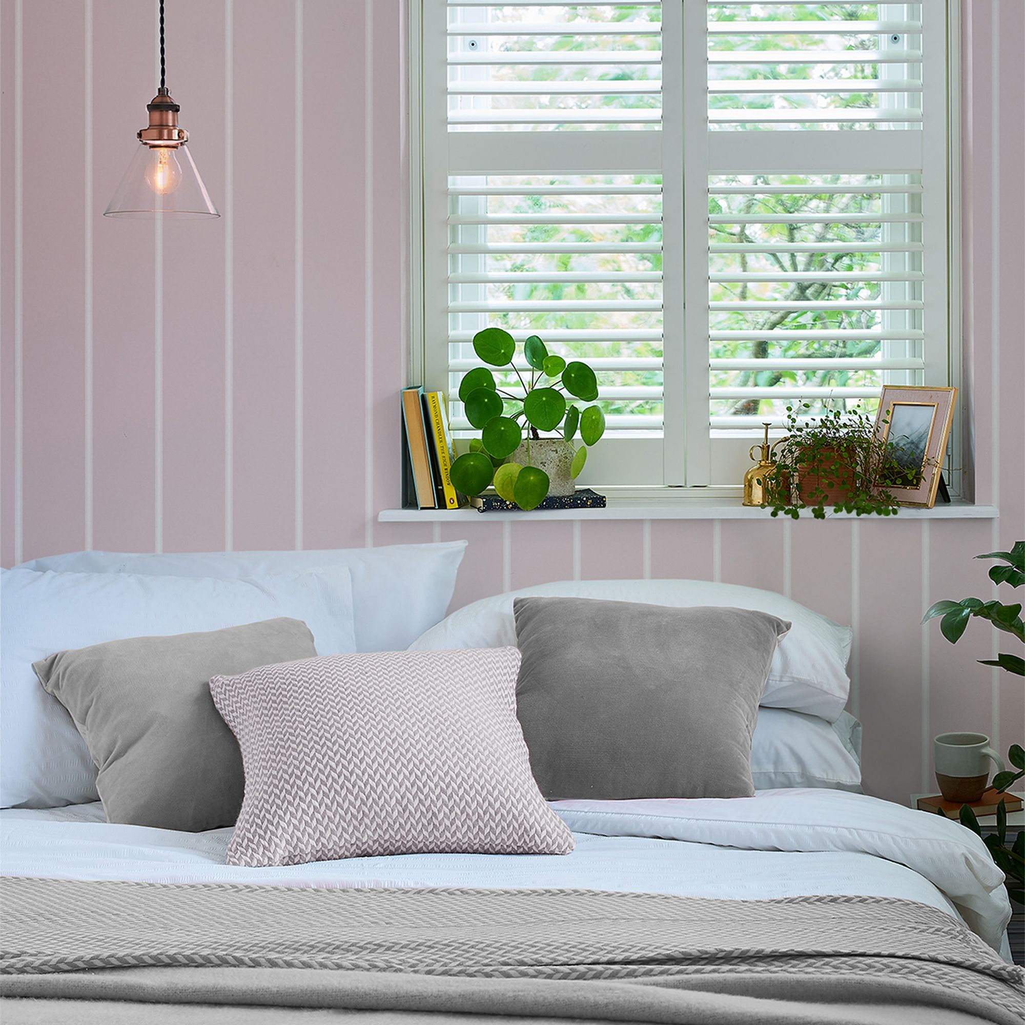 Laura Ashley Saltram Amethyst Stripe Smooth Wallpaper Sample