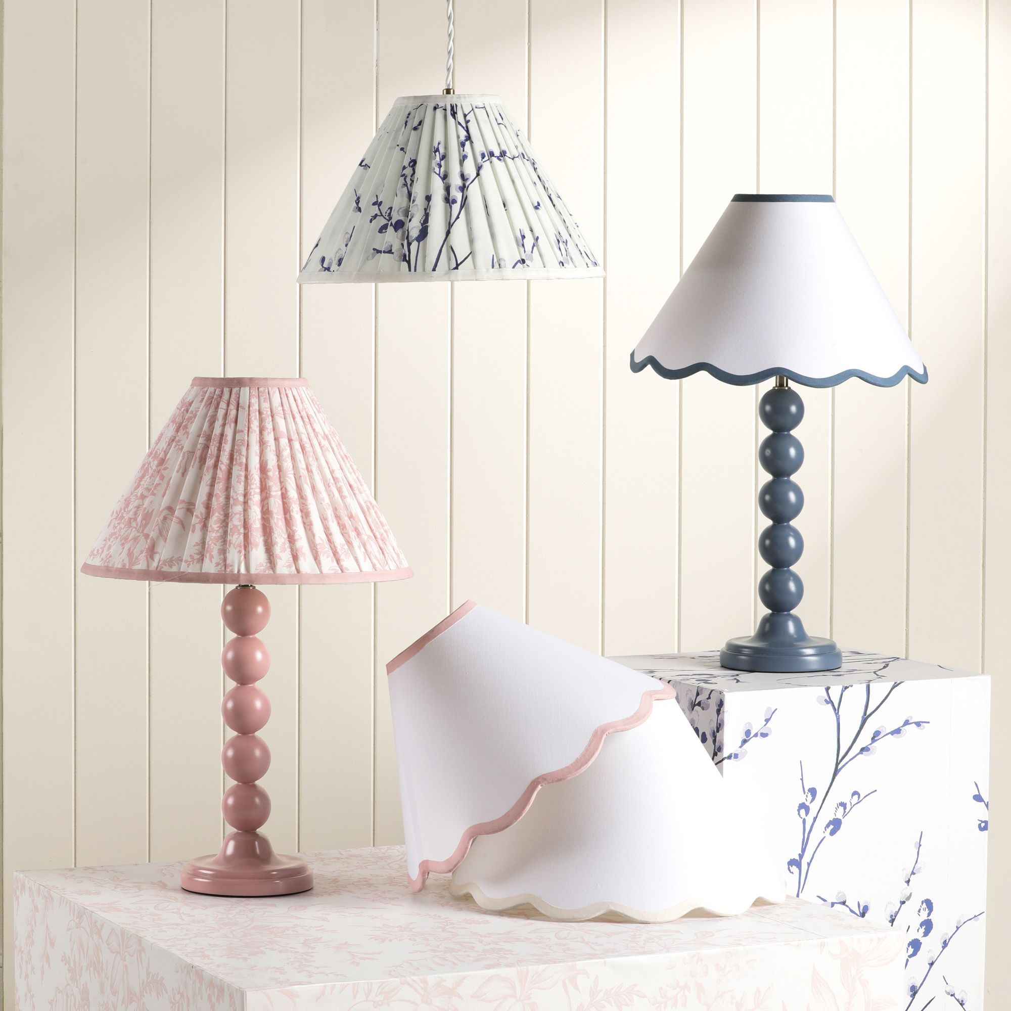 Laura Ashley Shennington Bobbin Blue Gloss Table lamp base