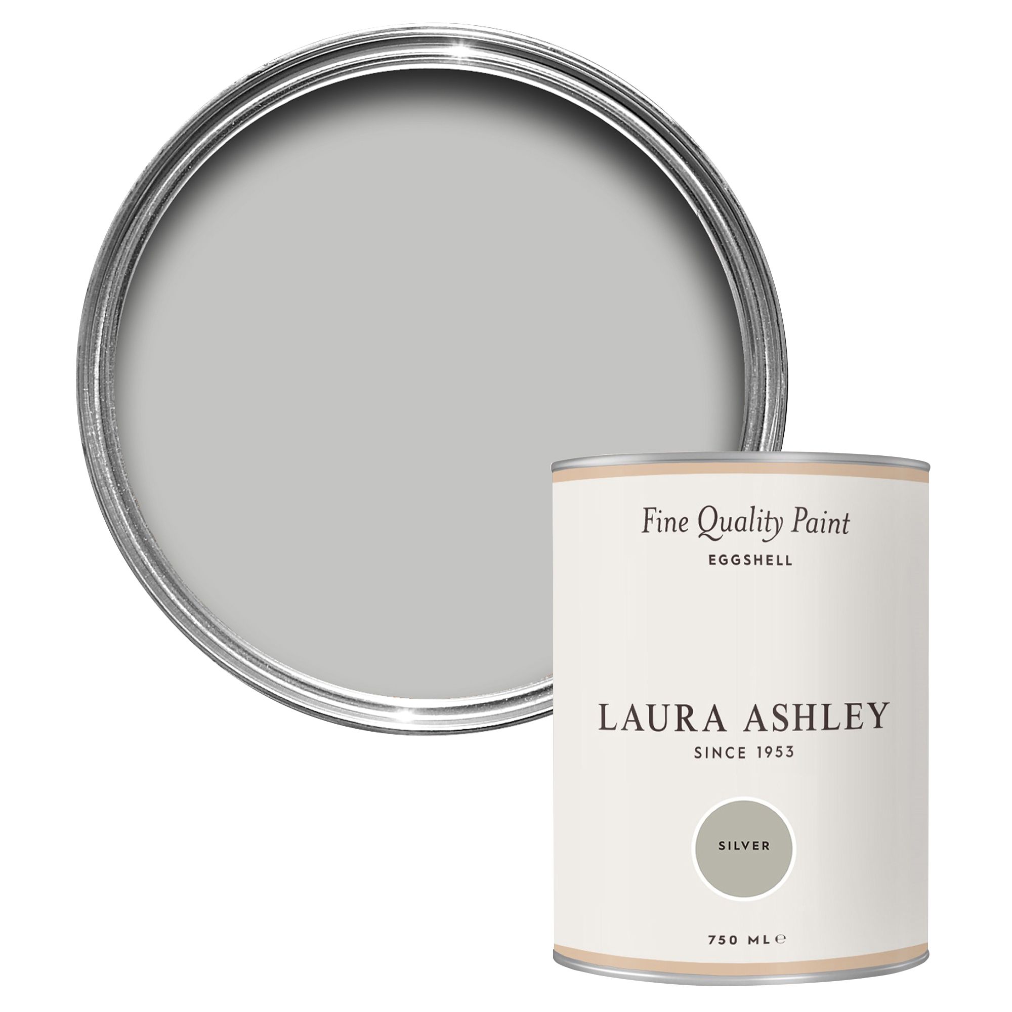 Laura Ashley Silver Eggshell Emulsion paint, 750ml