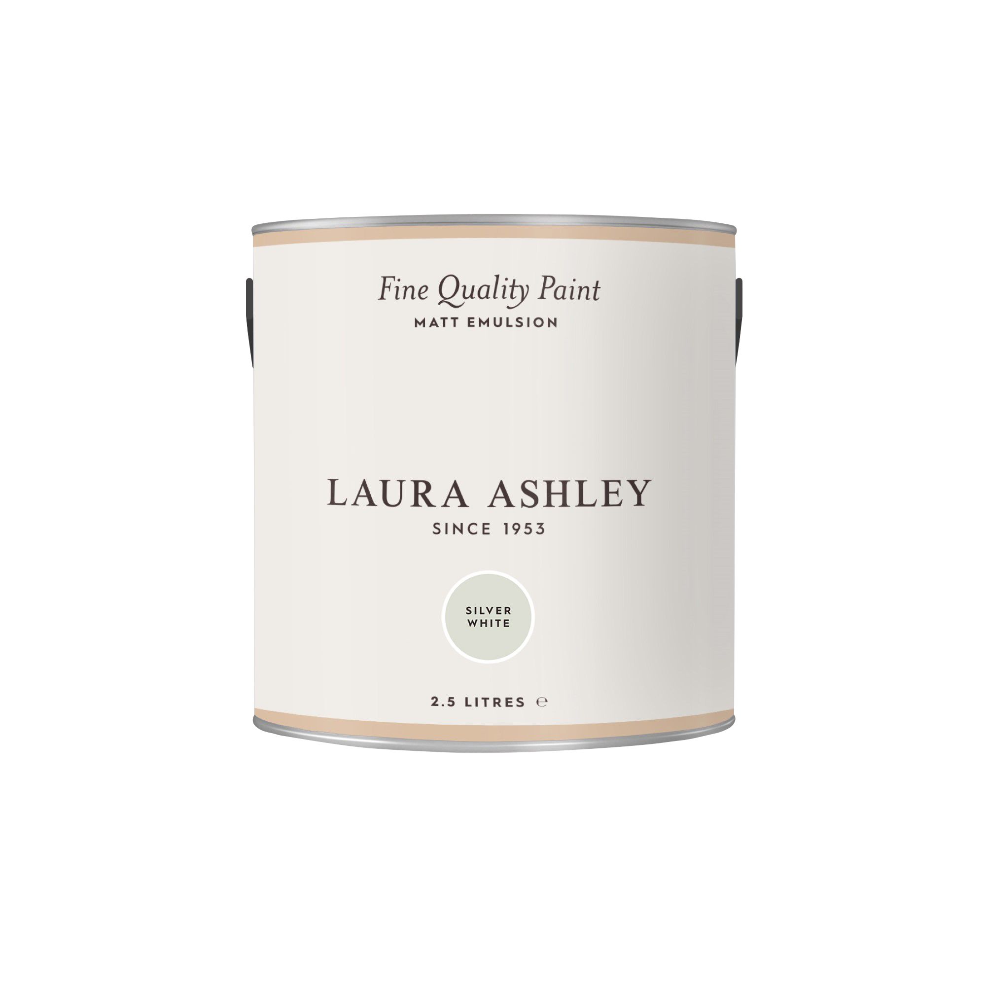 Laura Ashley Silver White Matt Emulsion paint, 2.5L
