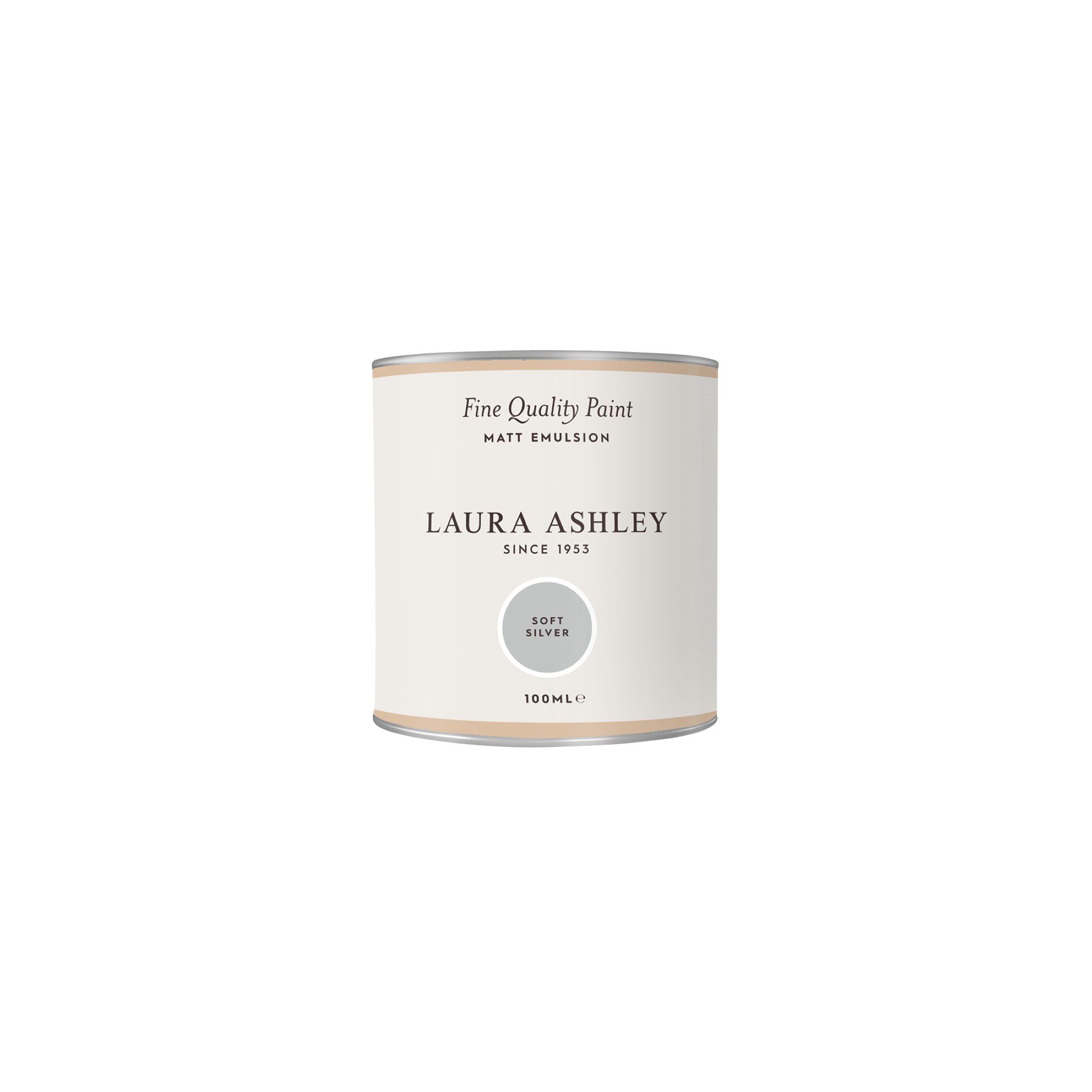 Laura Ashley Soft Silver Matt Emulsion paint, 100ml