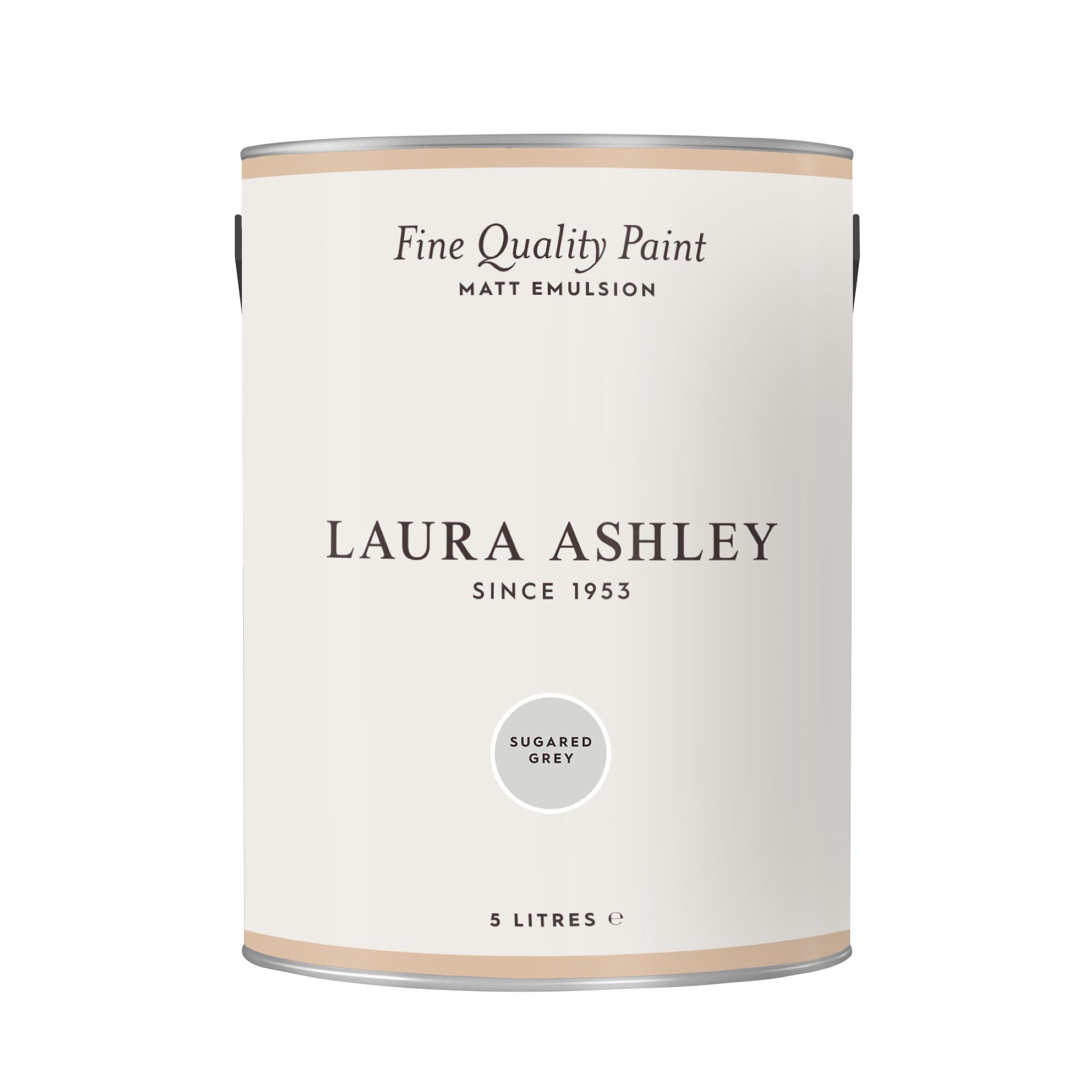 Laura Ashley Sugared Grey Matt Emulsion paint, 5L