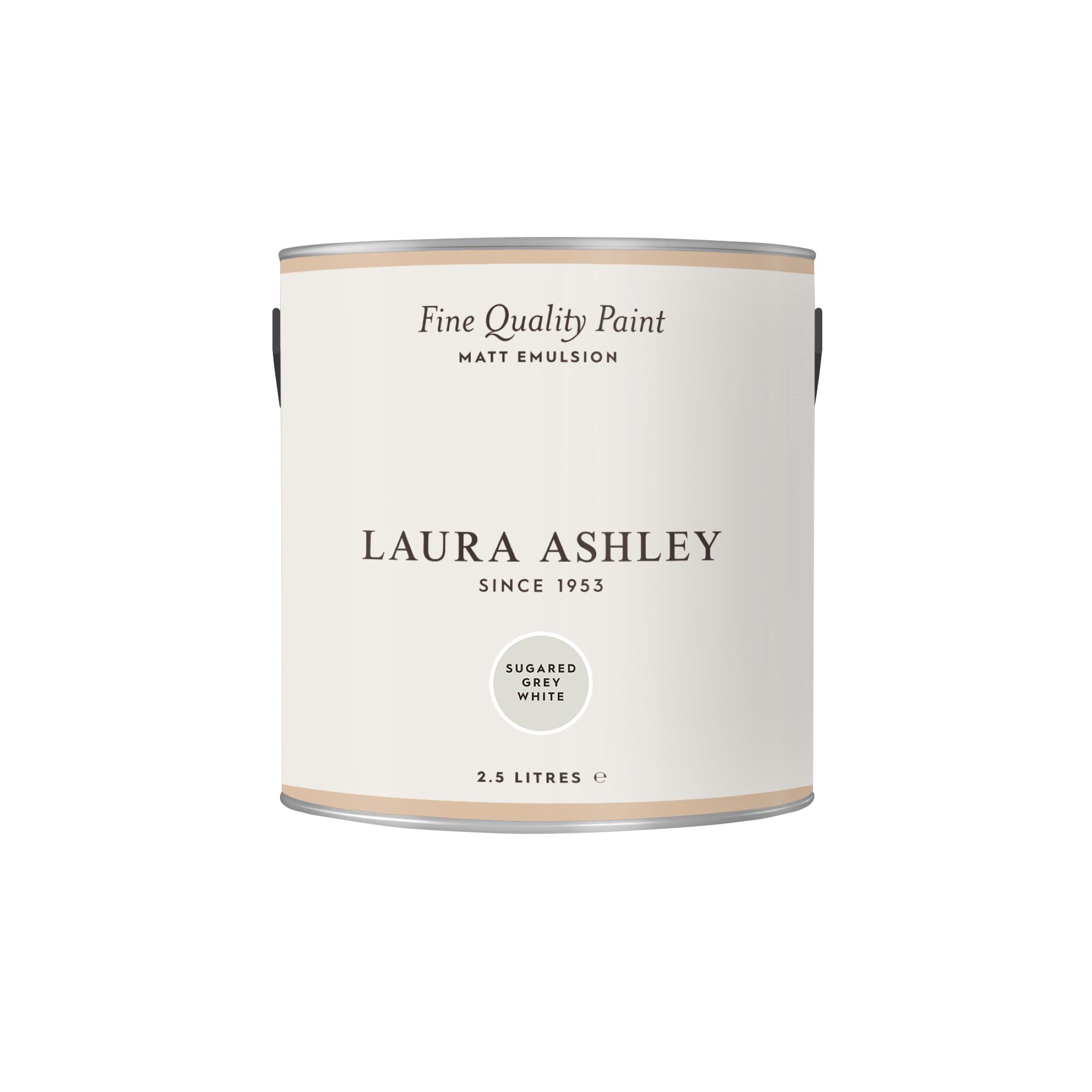 Laura Ashley Sugared Grey White Matt Emulsion paint, 2.5L