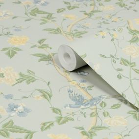 Laura Ashley Summer Palace Eau De Nil Summer Palace Smooth Wallpaper