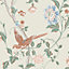 Laura Ashley Summer Palace Green & Orange Trail Smooth Wallpaper