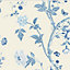 Laura Ashley Summer palace Royal blue Floral Smooth Wallpaper