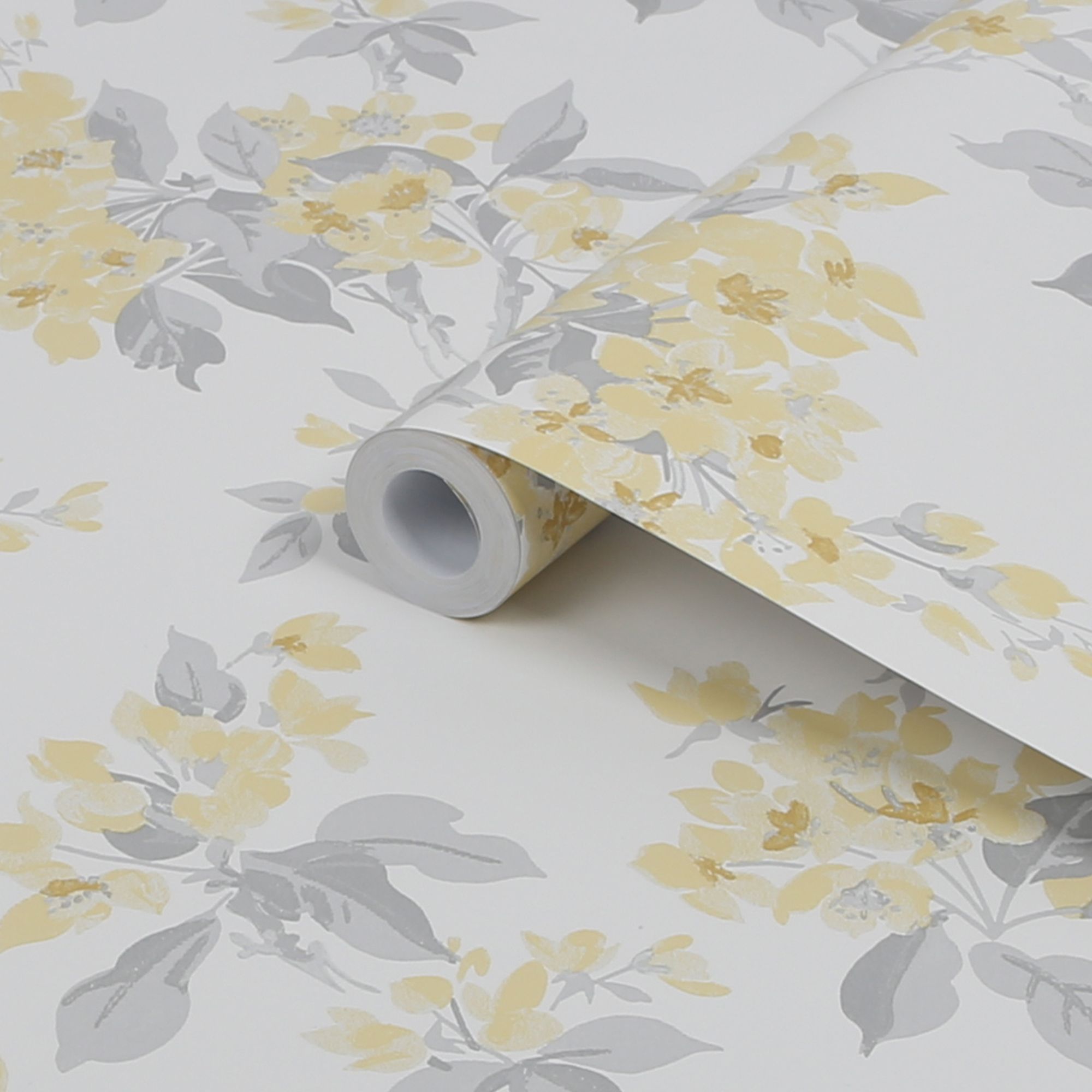 Laura Ashley Sunshine Apple blossom Smooth Wallpaper Sample