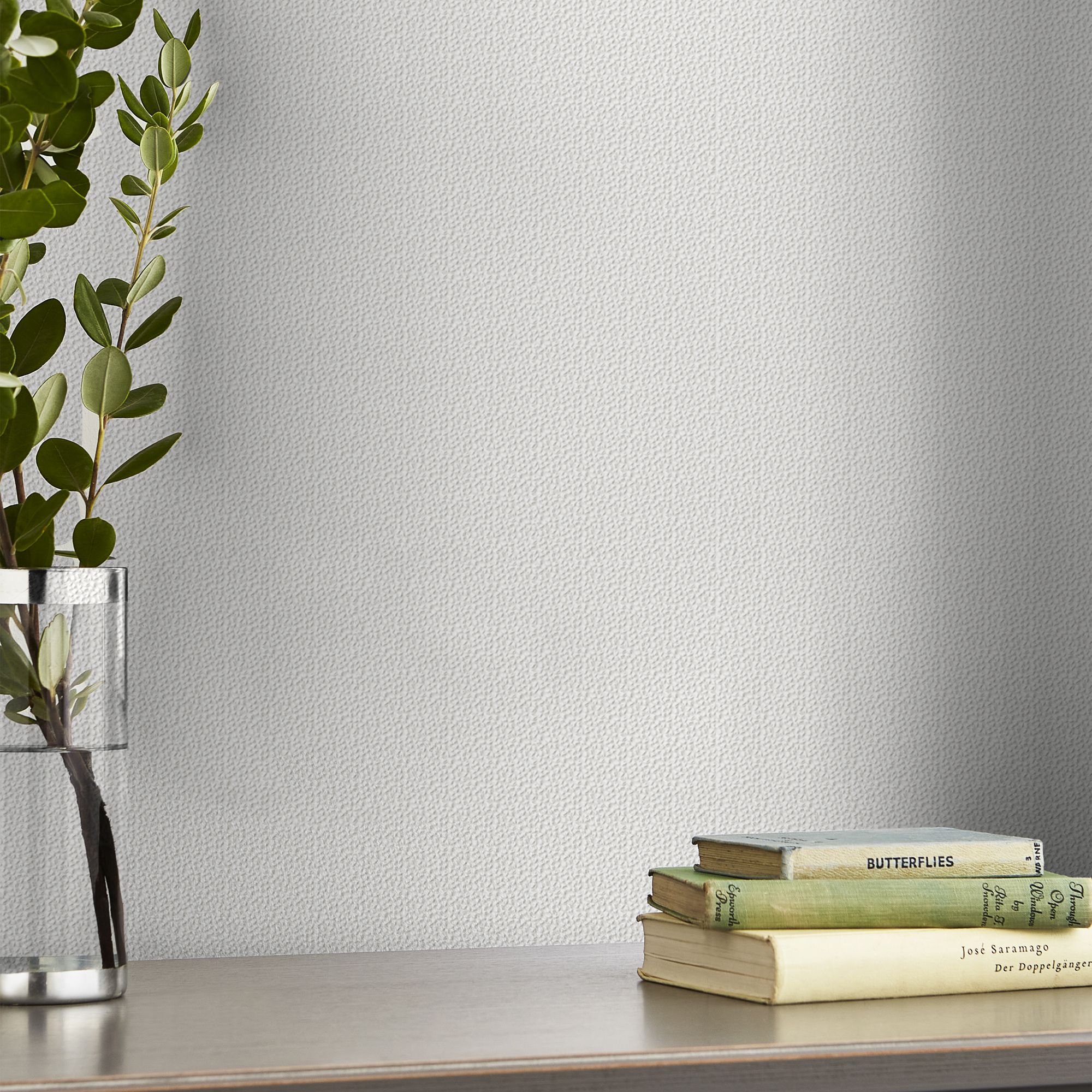 Laura Ashley Sycamore White Paintable Textured Wallpaper