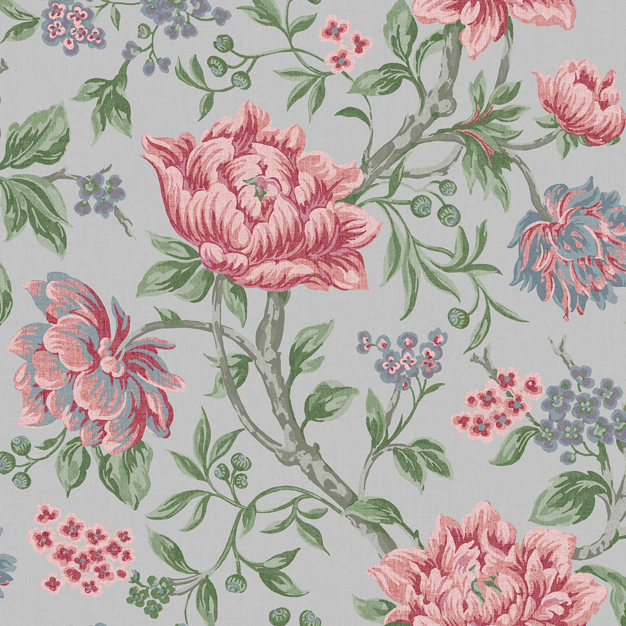 Laura Ashley Tapestry Slate grey Floral Smooth Wallpaper DIY at B&Q