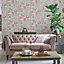 Laura Ashley Tapestry Slate grey Floral Smooth Wallpaper