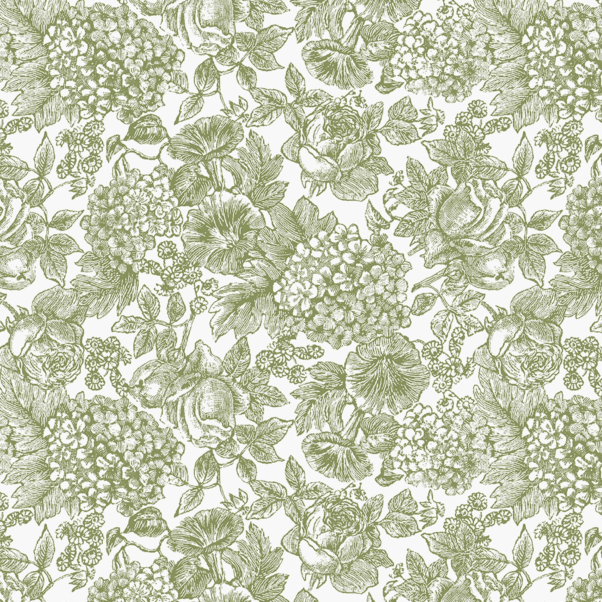 Laura Ashley The Wholesome Home Louise Moss Green Smooth Wallpaper