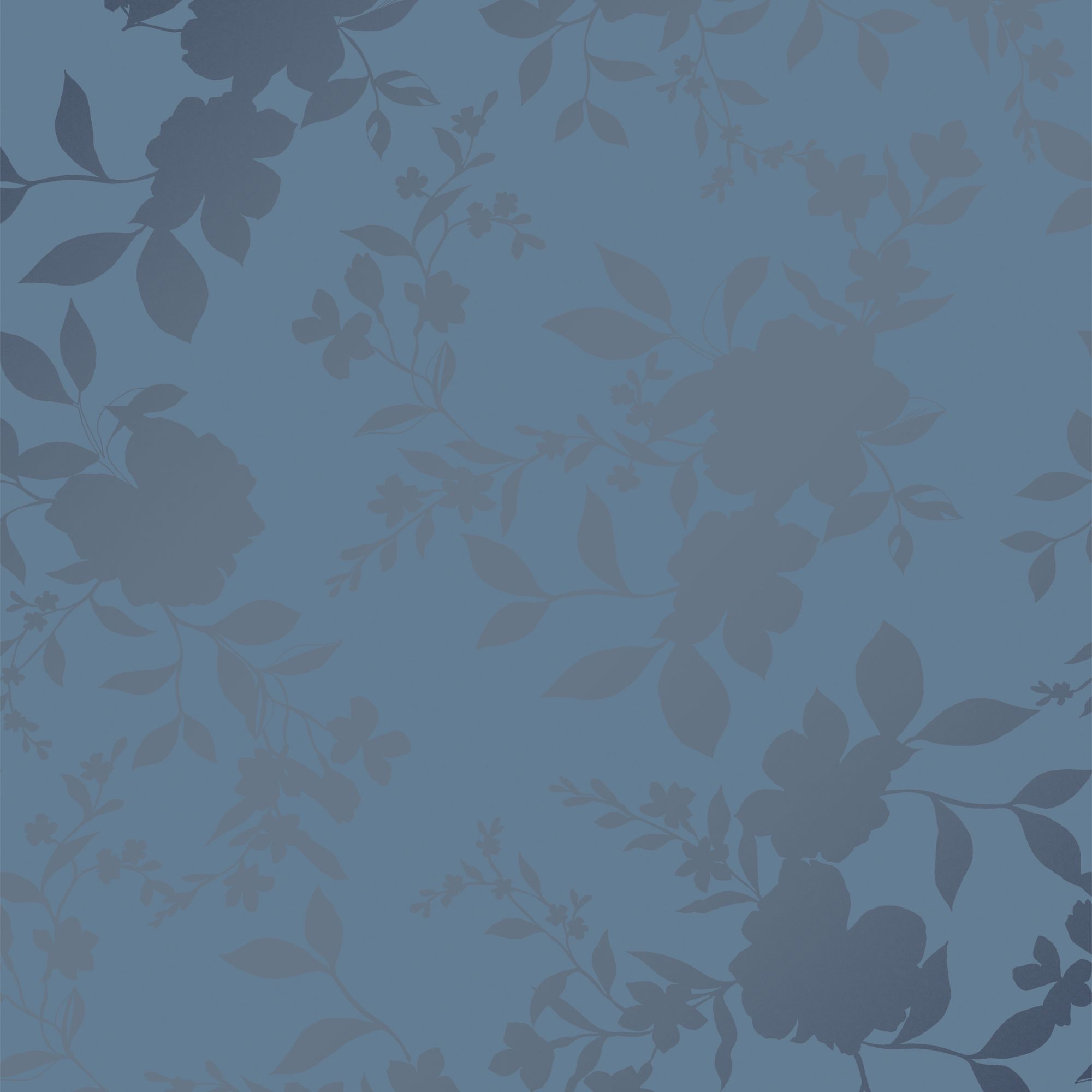 Laura Ashley Westbourne Midnight Blue Floral Smooth Wallpaper