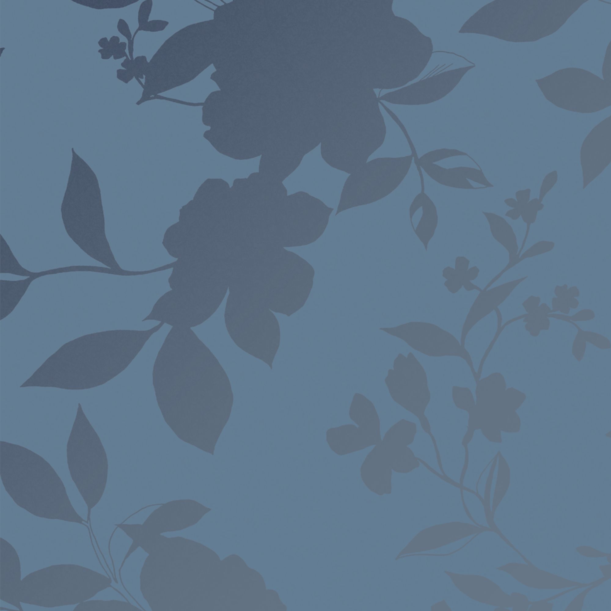 Laura Ashley Westbourne Midnight Blue Floral Smooth Wallpaper