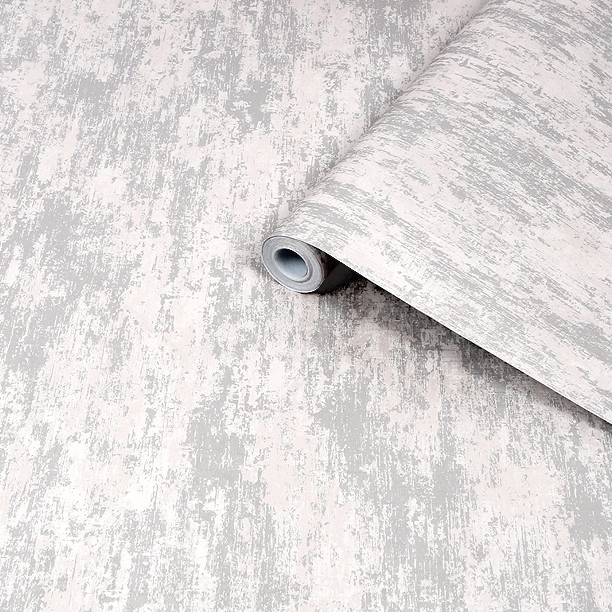 Laura Ashley Whinfell Moonbeam Industrial Metallic effect Smooth Wallpaper