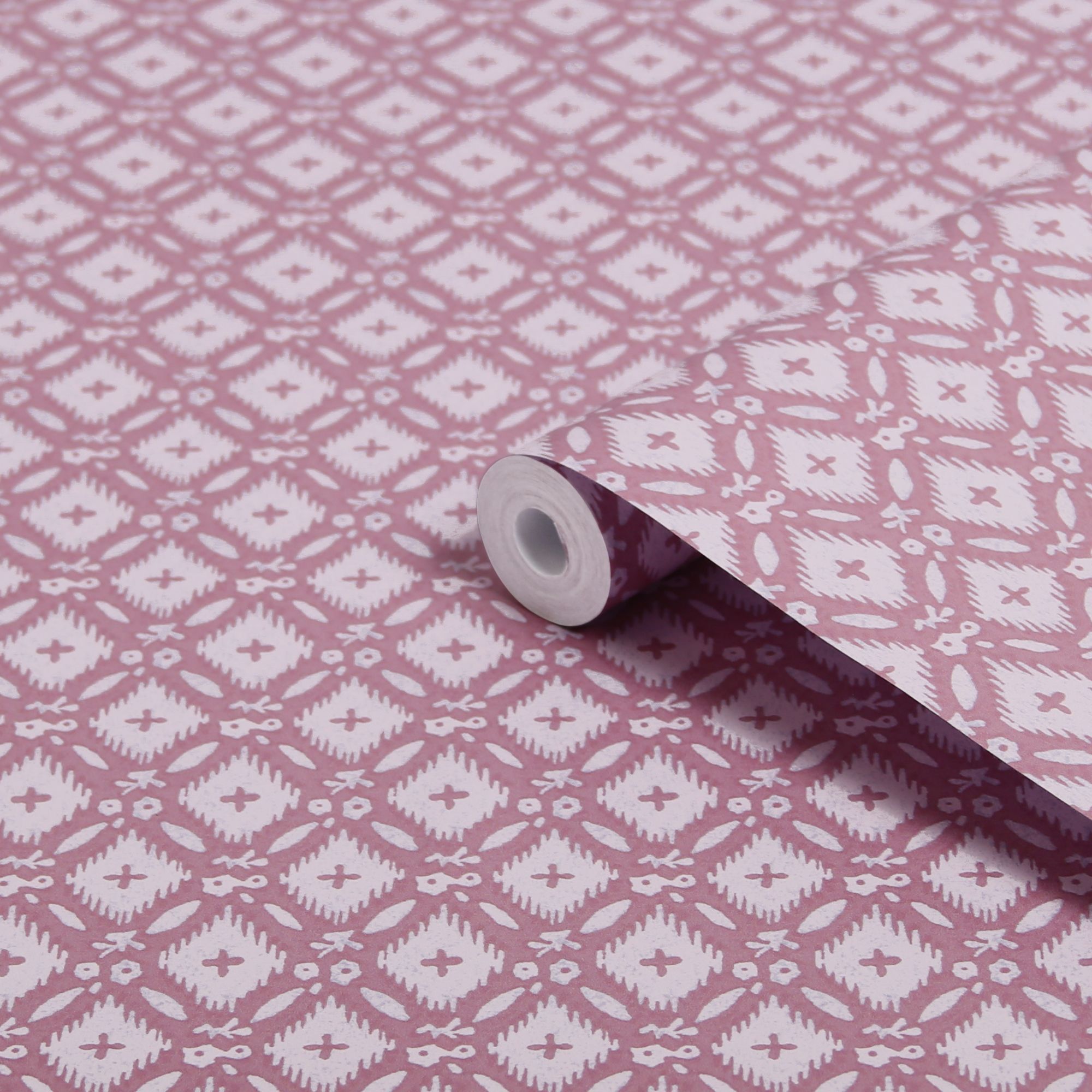 Laura Ashley Whitebrook Purple Motif Smooth Wallpaper | DIY at B&Q