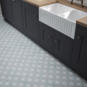 Laura Ashley Wicker Eau De Nil Matt Patterned Ceramic Wall & floor Tile Sample