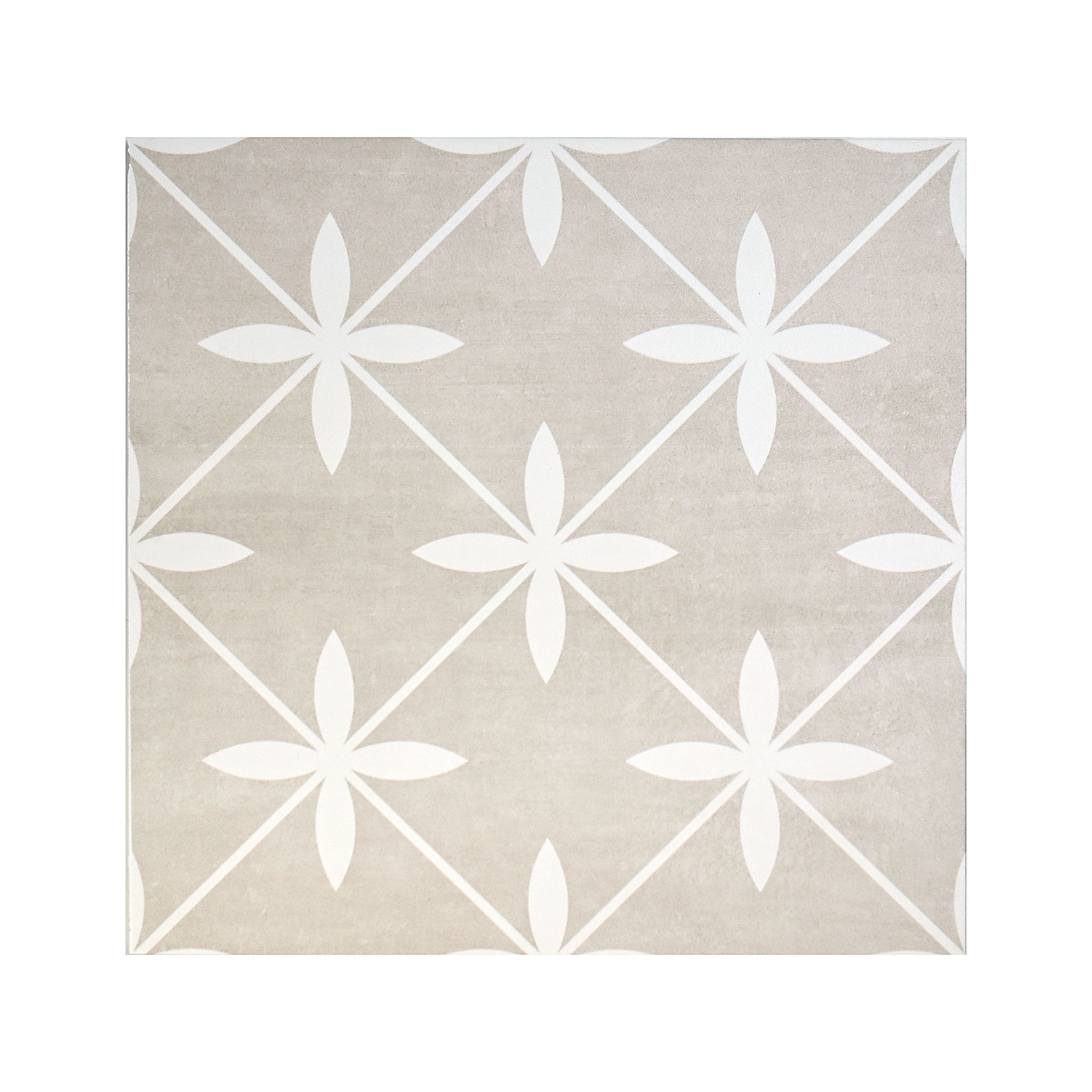 Laura Ashley Wicker Twine Matt Patterned Cement tile effect Ceramic Indoor Wall & floor tile