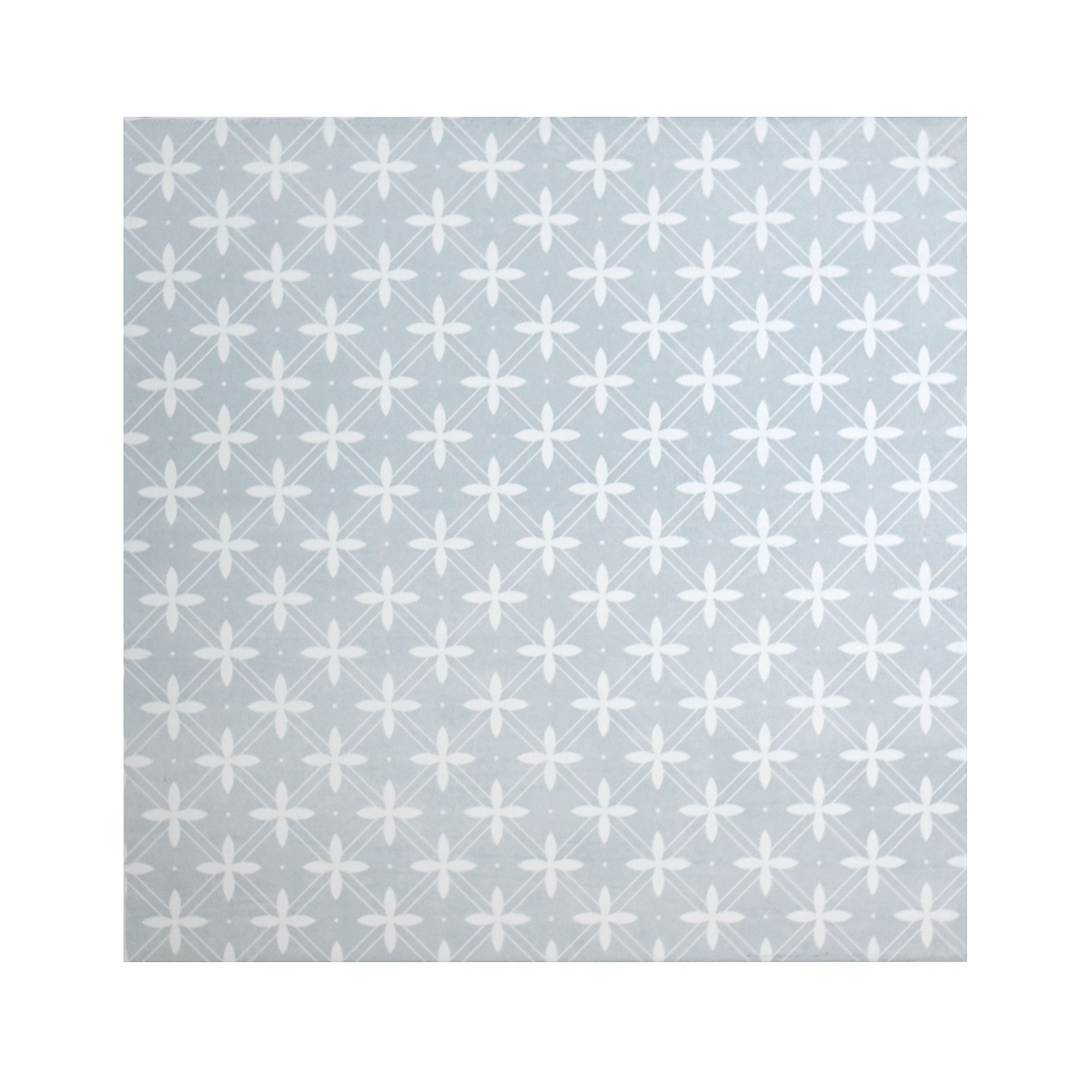 Laura Ashley Wickerwork Blue Matt Patterned Cement tile effect Ceramic Indoor Wall & floor tile, Pack of 11, (L)300mm (W)300mm