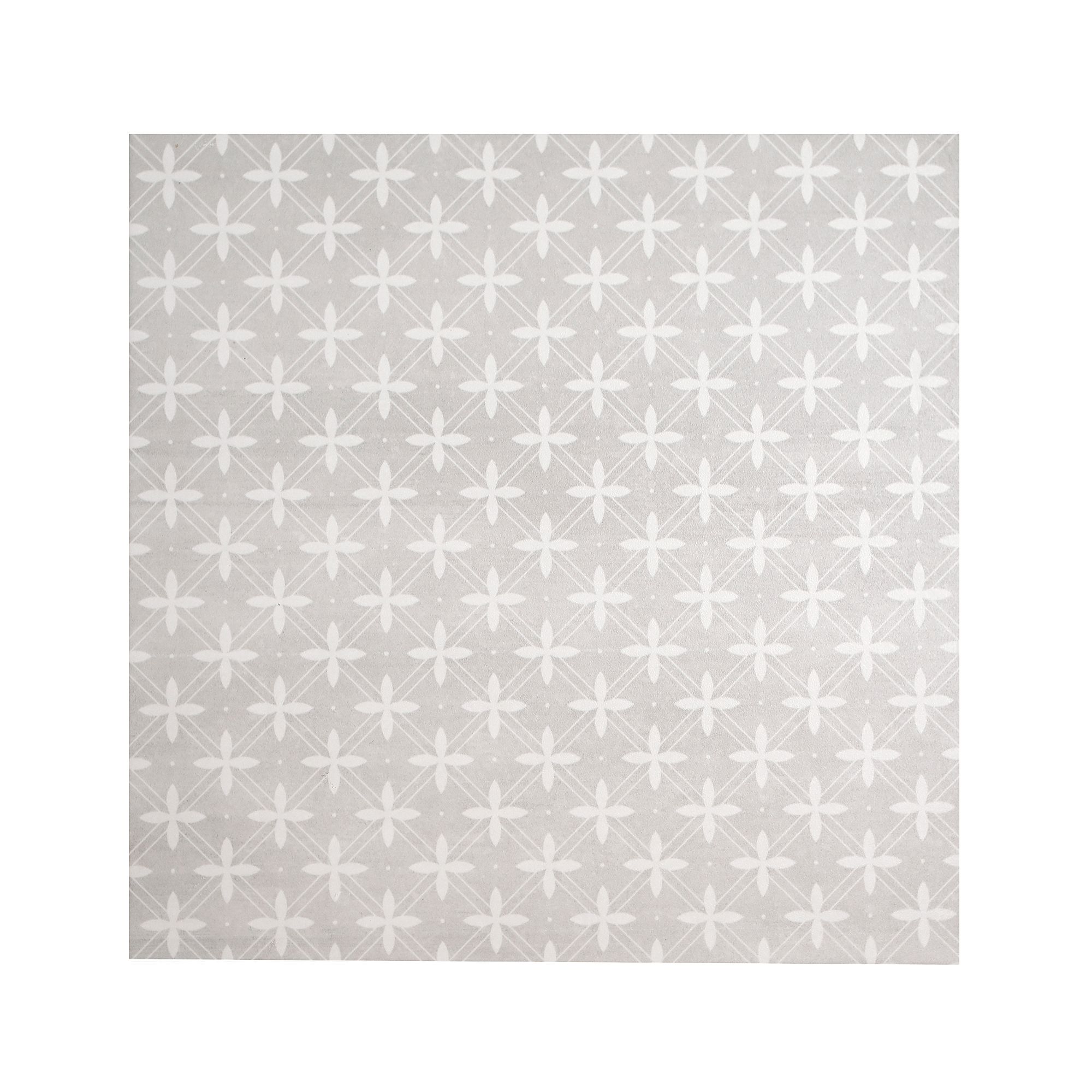 Laura Ashley Wickerwork Dove Grey Matt Patterned Cement tile effect Ceramic Indoor Wall & floor tile, Pack of 11, (L)300mm (W)300mm