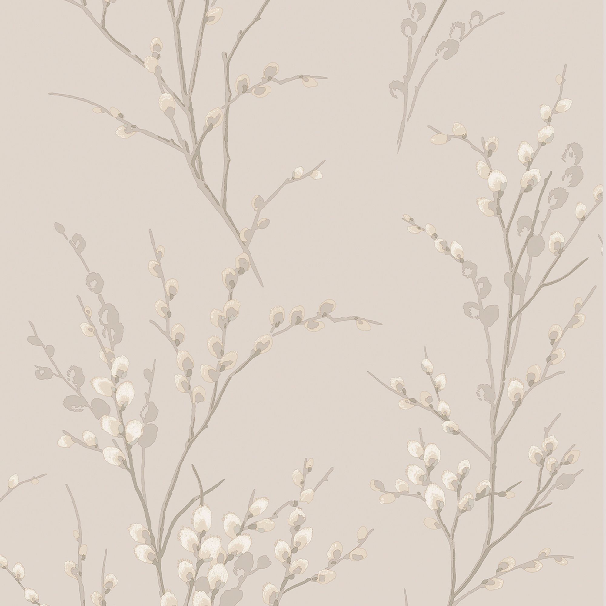 Laura Ashley Willow Dove grey Floral Smooth Wallpaper DIY at B&Q