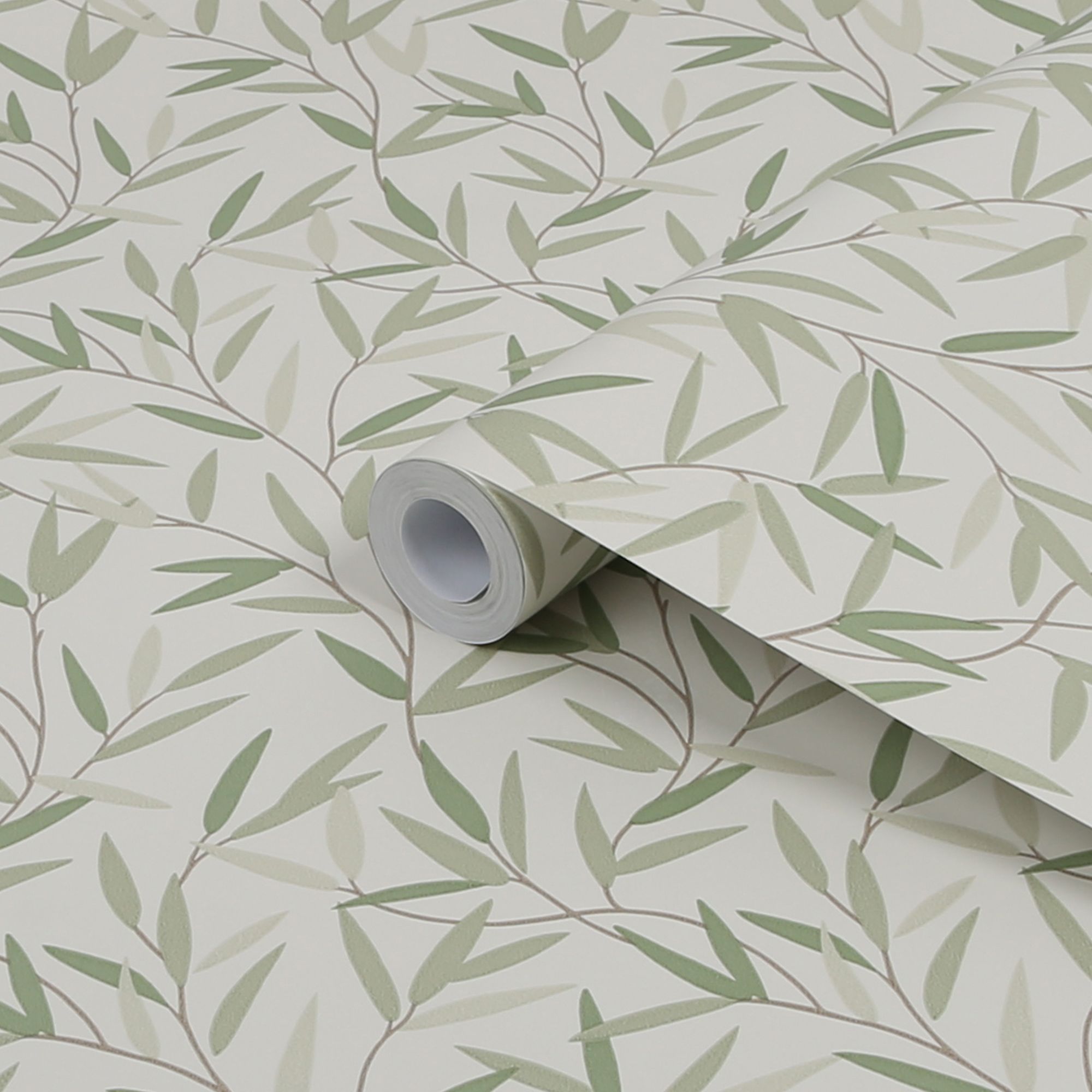 Laura Ashley Willow Hedgerow Leaf Smooth Wallpaper Sample DIY at B&Q