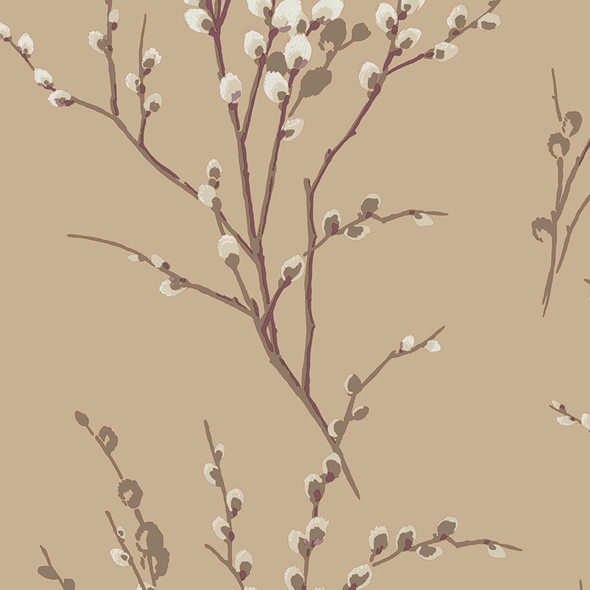 Laura Ashley Willow Neutral Floral Smooth Wallpaper Sample