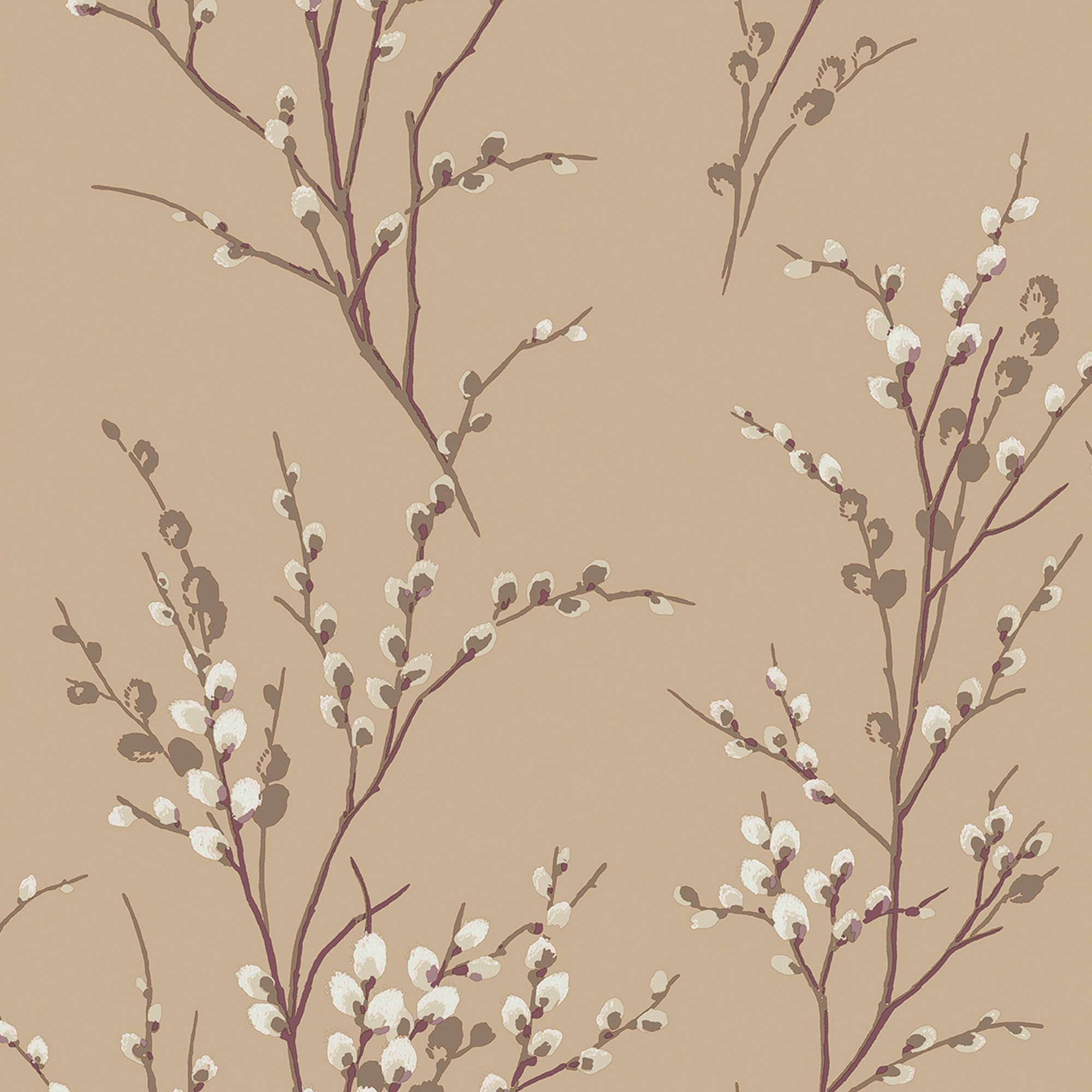 Laura Ashley Willow Neutral Floral Smooth Wallpaper