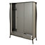 Lautner Contemporary Satin grey 3 door 2 Drawer Triple Wardrobe (H)1929mm (W)1433mm (D)500mm