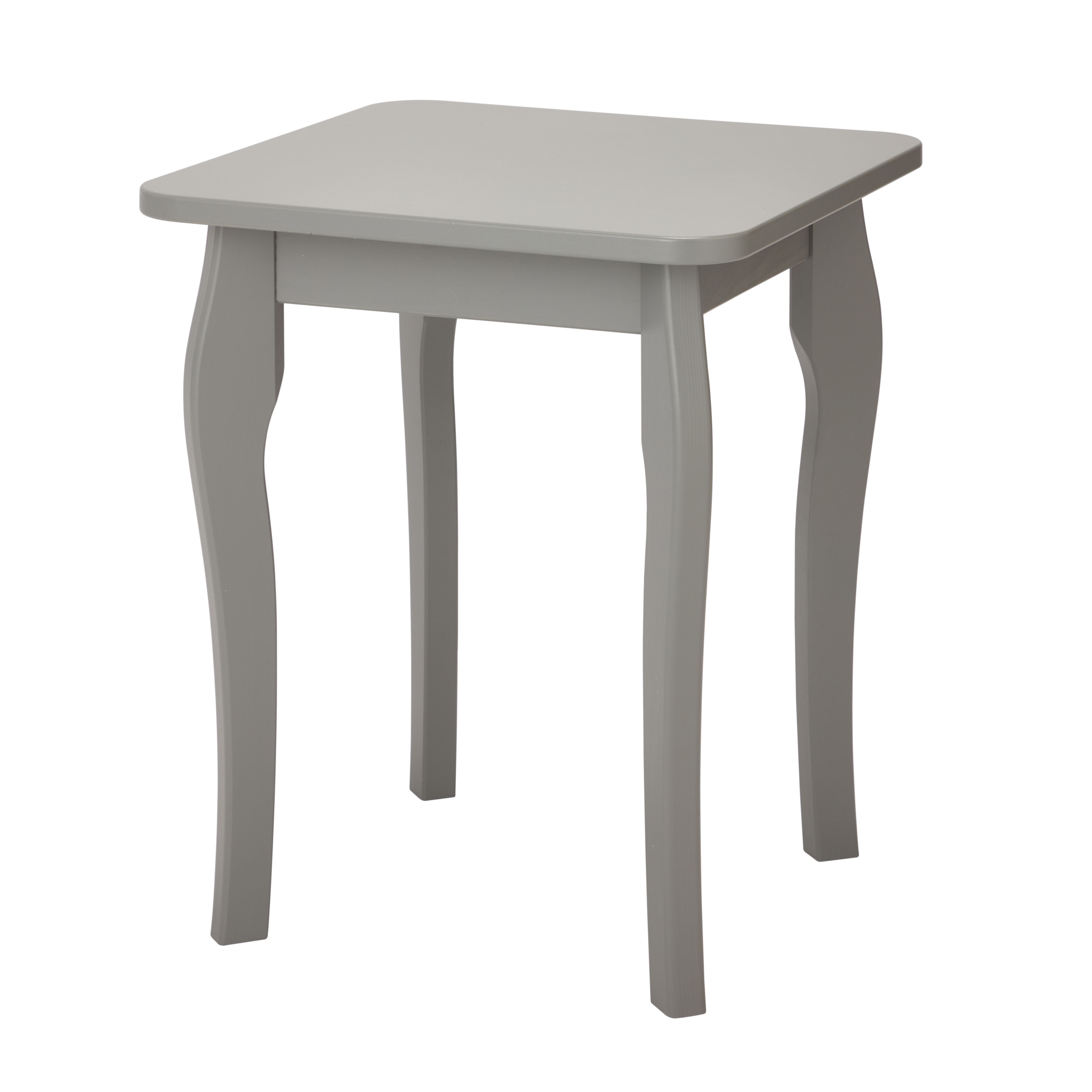 Lautner Curved leg Grey Dressing table stool