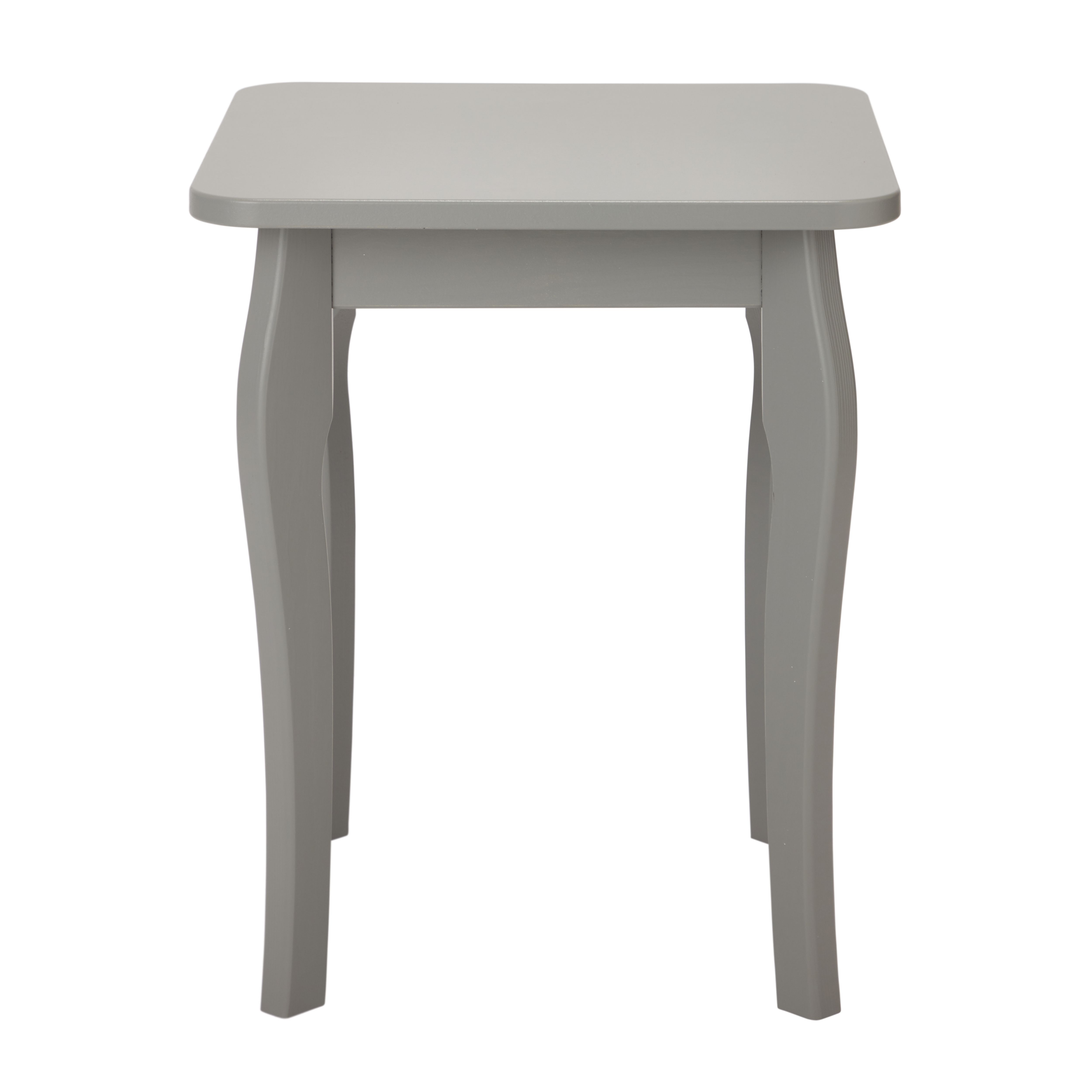 Lautner Curved leg Grey Dressing table stool