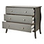 Lautner Satin grey 3 Drawer Wide Chest of drawers (H)800mm (W)965mm (D)450mm