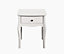 Lautner White 1 Drawer Bedside table (H)550mm (W)450mm (D)355mm